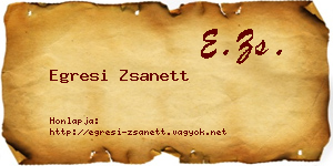 Egresi Zsanett névjegykártya